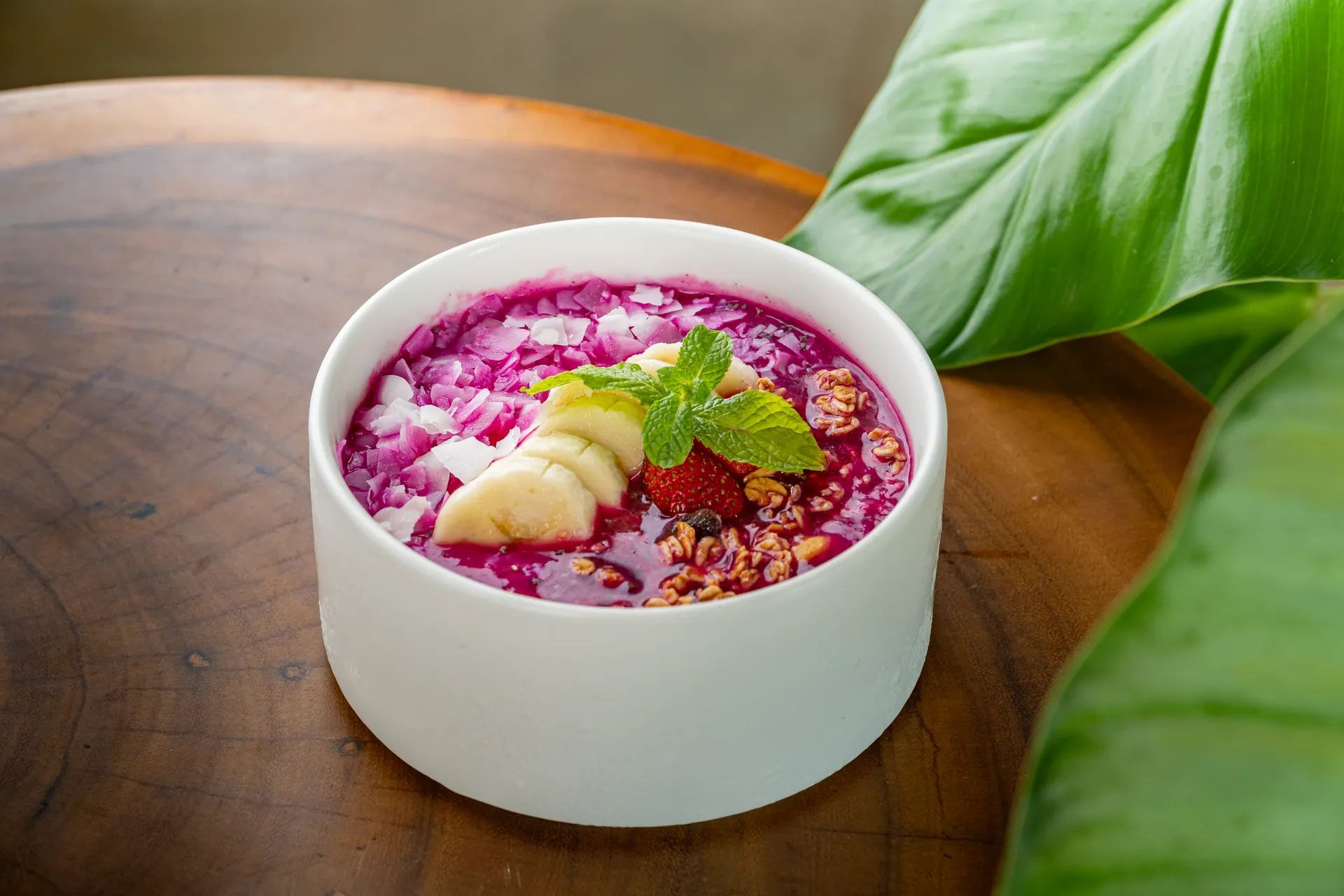 Pink dragon smoothie bowl