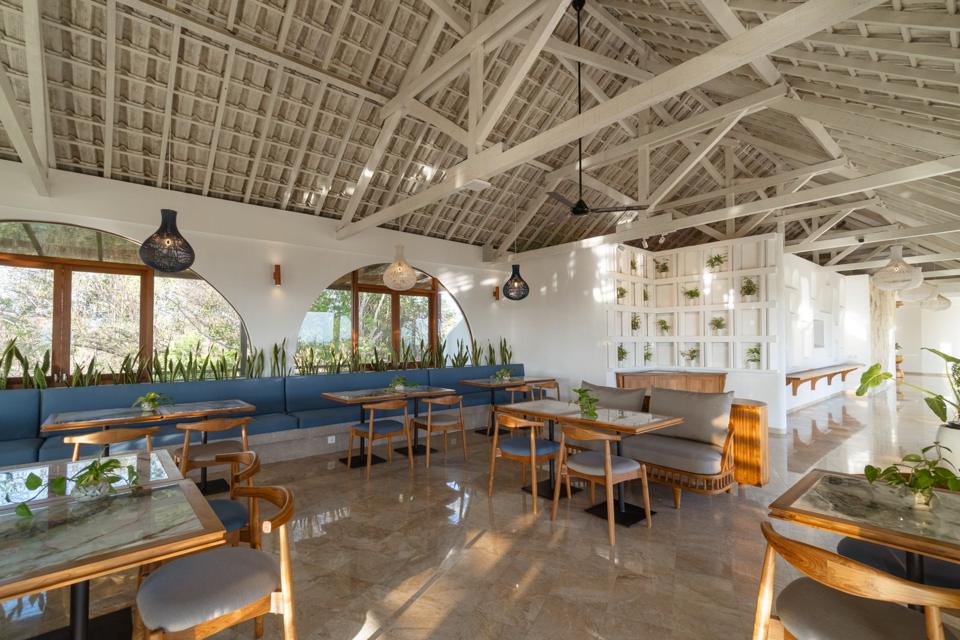 Long tables in Manna Café
