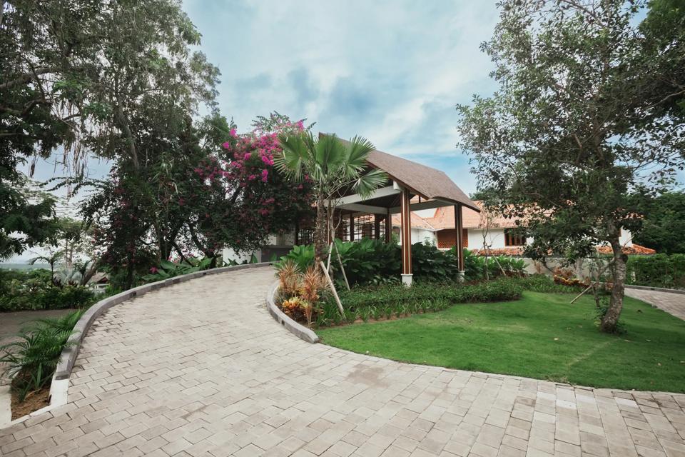 Garden path and pavilion